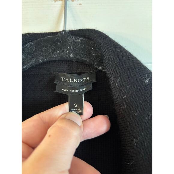 Talbots Women’s 100% Merino Wool Blazer 2 Button Black Size Small Minimalist - Picture 5 of 6